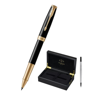 【商务伴手礼】parker派克卓尔纯黑丽雅金夹宝珠笔乘风而起礼盒刻字定制签字笔精致送礼伴手礼高档送商务办公