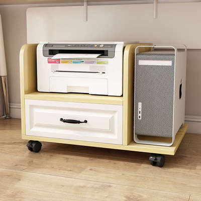 电脑主机放置柜桌下置物架打印机架落地台式机箱收纳架机托主机柜