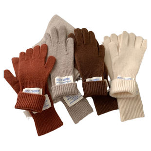 2023新款ins针织长款手套女秋冬季五指保暖骑行可触屏百搭防寒潮