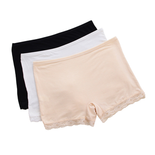安全裤蕾丝莫代尔竹纤维防走光春夏季薄款外穿性感无痕三分打底裤