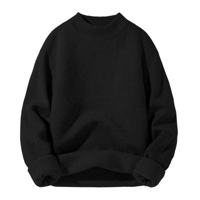 NN真维斯冬季半高领加绒毛衣男秋冬款青少年加厚保暖宽松打底线衣