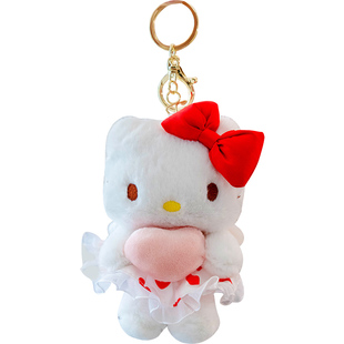HelloKitty公仔挂件迷你小号kt凯蒂猫咪钥匙扣书包包挂饰毛绒玩具