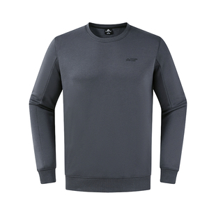 拓路者休闲加绒卫衣男款春季圆领百搭套头外套长袖保暖内搭上衣