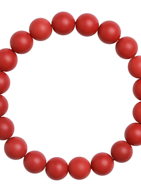 真朱砂手串磨砂哑光面色串珠手链