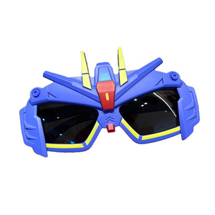 儿童卡通太阳镜防紫外线潮流变形金刚机甲眼镜男女童时尚玩具墨镜