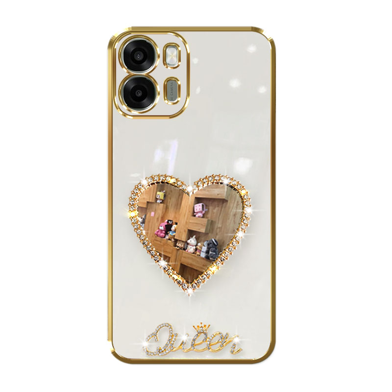 oppoA6K手机壳爱心镜子