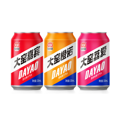 大窑嘉宾荔枝凤梨味果汁汽水