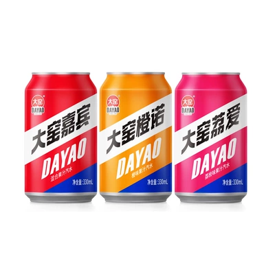 大窑嘉宾荔枝凤梨味果汁汽水