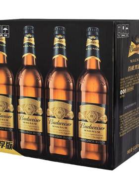 精酿百威黑金啤酒600ml玻璃瓶装整箱黑金百威啤酒500毫升易拉罐