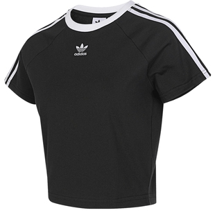 adidas阿迪达斯三叶草女子3S CALI SS运动休闲短袖T恤JC8703