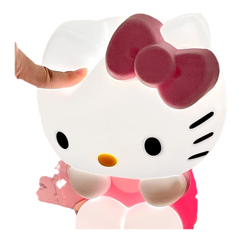 亿觅三丽鸥HelloKitty硅胶小夜灯卧室睡眠氛围灯生日礼物实用礼品女孩便携灯床头灯卡通拍拍灯学生礼物送女友