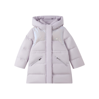 【鹅绒】New Balance nb童装女童中长款收腰保暖羽绒服ND7PF43042