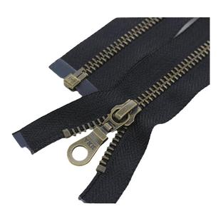 YKK5号金属开口铜拉链葫芦头黑色羽绒服门襟夹克皮衣外套拉锁配件