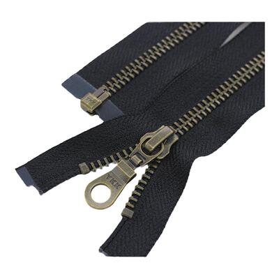 5号金属开口拉链YKK复古青古铜