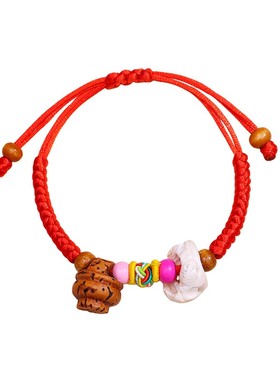 婴儿宝宝孕妇压惊红绳手链