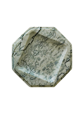 聞其 东方巴黎/中式大理石托盘绿色