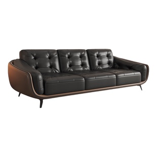 商务办公室沙发接待会客酒店大堂休息区意式现代四人位沙发可睡觉