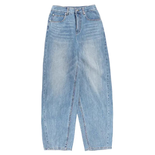 哥家专柜同款2025年春秋新款弯刀裤女高级感宽松阔腿牛仔裤510084