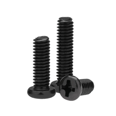 盖驰镀黑色PM圆头十字螺丝钉加硬伞头螺栓M1M1.2M1.4M2M3M4M5M6