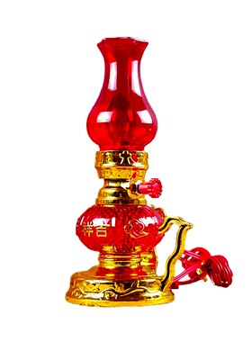 红色煤油灯带拜佛结婚神殿烛台