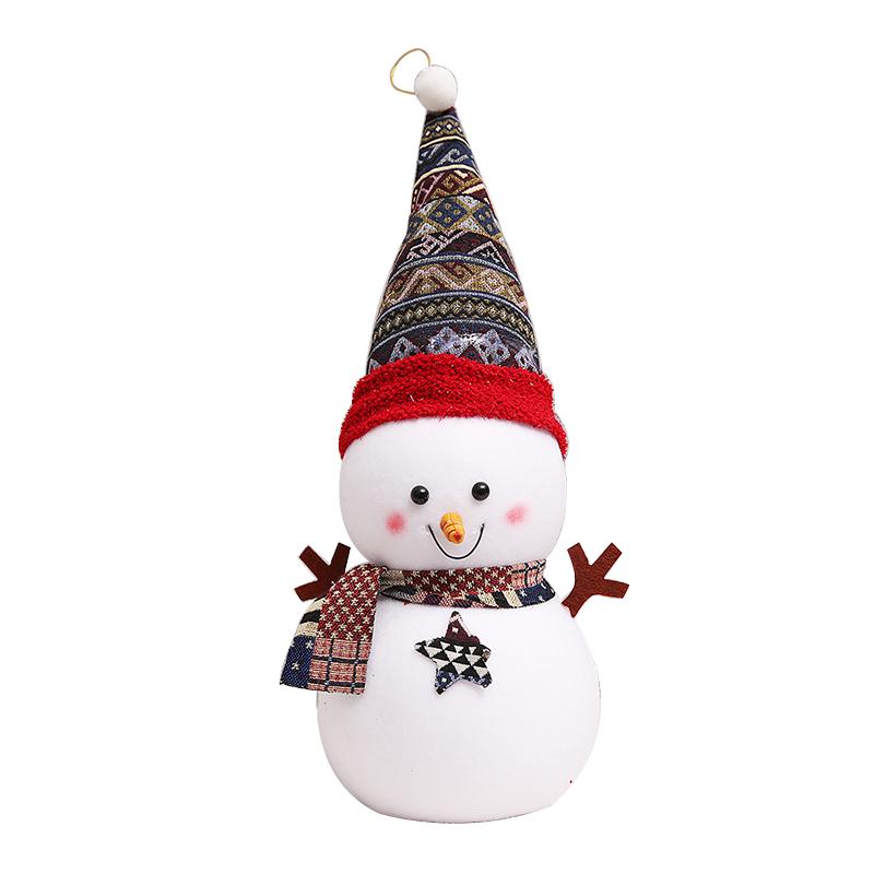 圣誕節(jié)裝飾品雪人娃娃公仔圣誕樹下桌面擺件商場櫥窗場景布置道具