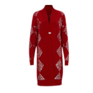 马丽马年春晚同款衣服毛衣针织衫上衣半身裙百褶裙长裙子套装2026