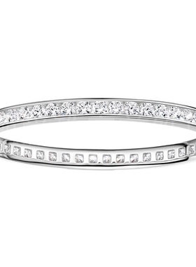 满天星圆钻排钻手镯女925纯银