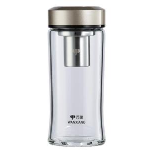 万象玻璃杯单层加厚男士大容量便携泡茶个人专用新款车载水杯子女