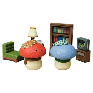 拾杂原创「蘑菇阿U」纯手工木雕创意可爱摆件节日治愈生日礼物