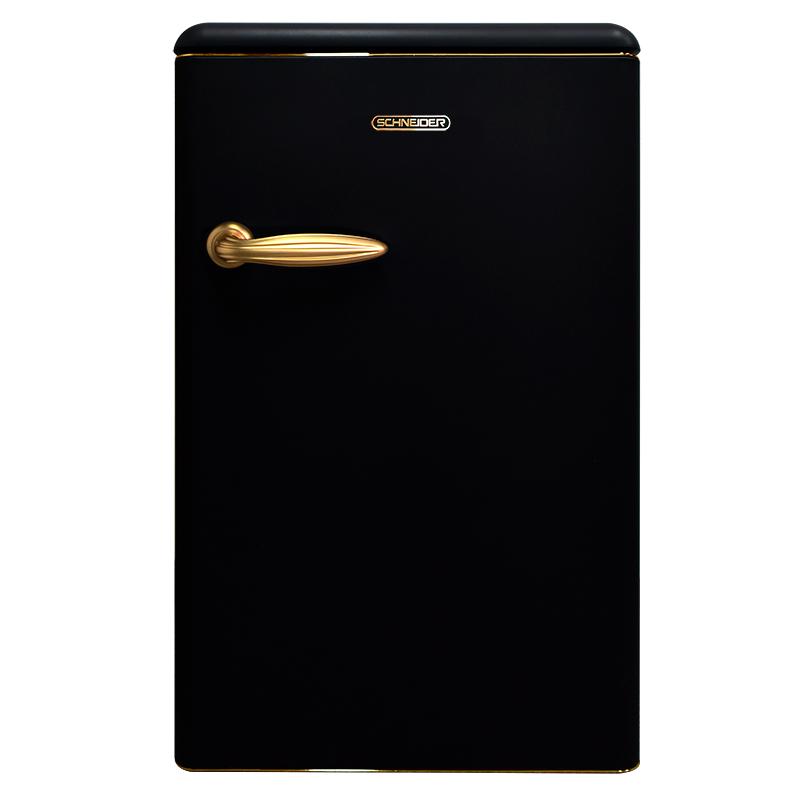 SCHNEIDER 111L磨砂复古冰箱单门家用小容量饮料美妆冷藏冷冻冰箱