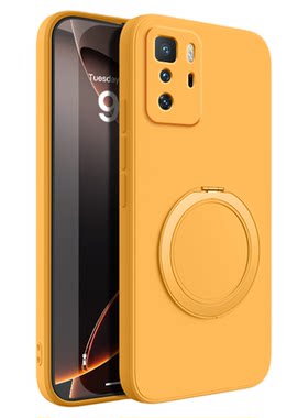适用红米Note10Pro手机壳RedmiNote10小米新款M2104k10AC液态硅胶Redmi5G支点壳带支架套105G全包防摔软外壳
