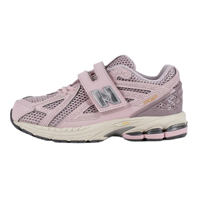 New Balance nb童鞋女4-7岁中童春秋萌粉网面缓震运动鞋PV1906CK