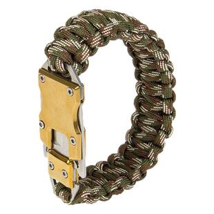 外随身锋利便携求生钥匙圈多功能迷你插扣折刀伞绳手链户战术手环