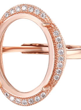 致闺蜜女s925银戒指空托