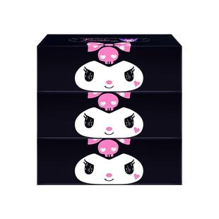 慕逸适日本进口 kuromi酷洛米 保湿纸巾盒装抽纸面巾纸 150抽*3盒