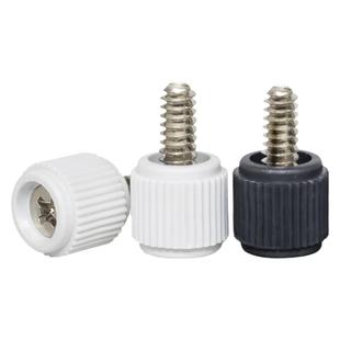 台式机箱侧板手拧螺丝6#32*6机箱盖金属侧挡板滚花塑胶头手扭螺钉