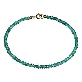 可卿珠宝 春涧 素面祖母绿手链女18k金手饰串珠彩宝正品礼物
