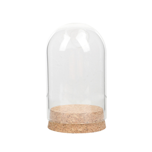 DIY玫瑰花束干花保存瓶软木塞玻璃罩展示盒永生花透明防尘罩摆件