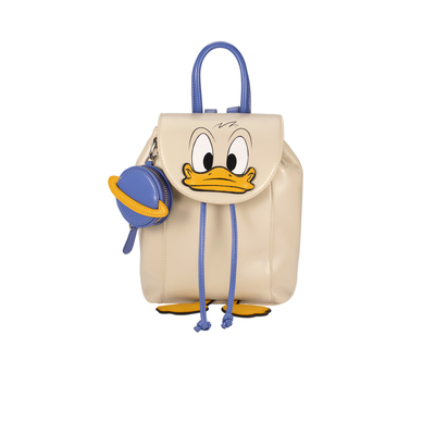 阿吉豆AJIDOU双肩包大容量抽绳可爱唐老鸭背包小众轻奢高级感背包