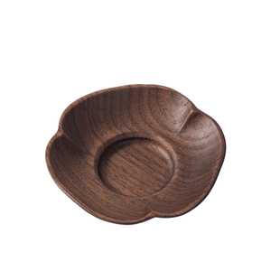 寒山居胡桃木茶杯垫杯托防烫隔热垫功夫茶托中式茶道配件品茗杯托