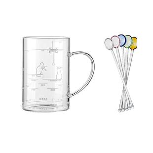 bincoo刻度玻璃杯高硼硅高颜值透明马克杯冰美式挂耳咖啡专用杯子