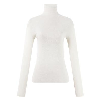 秋水伊人绵羊毛套头高领针织衫