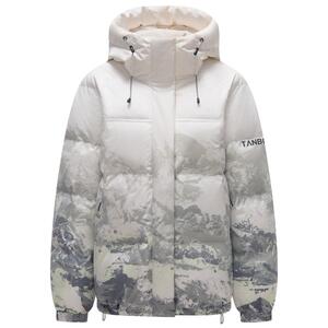 坦博尔新款羽绒服女短款连帽户外运动加厚保暖外套冬季TB235360