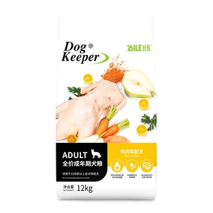比乐狗粮全价鸭肉梨紫薯幼成犬粮12kg原味鲜守护天使三文鱼大中小