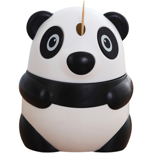 可爱个性创意卡通熊猫牙签筒自动按压式牙签盒子家用客厅餐厅便携