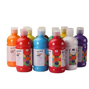 蒙玛特儿童无毒水粉颜料500ml大瓶装罐装幼儿园手指画颜料可水洗