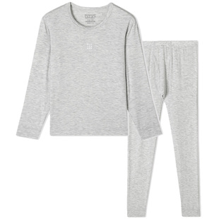 舒雅儿童莫代尔贴身打底圆领秋衣秋裤男孩保暖内衣套装19135W