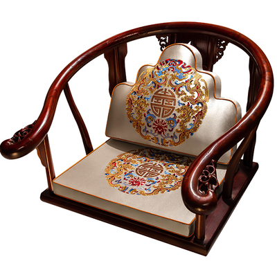 中式乳胶坐垫红木餐椅垫