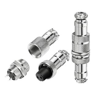 GX16航空插头插座GX12连接器GX20-2/3/4/5/6/7/8/9/10P芯电缆接头