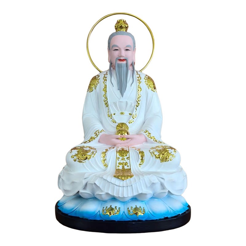 三清祖师神像树脂佛像元始天尊灵宝天尊太上老君神像白衣三清神像